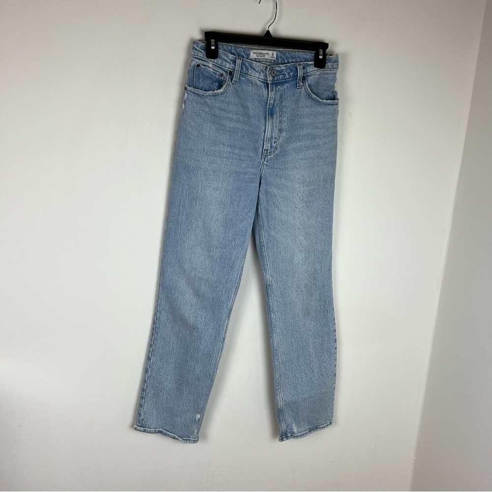 Abercrombie & Fitch 90s straight Ultra High Rise Jeans Light Wash 27 / 4 - Picture 3 of 6